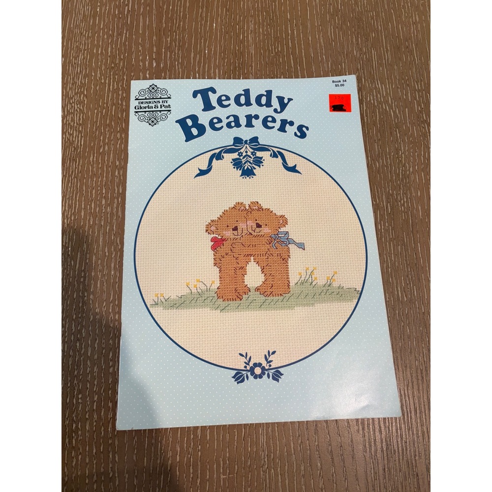 Vintage Teddy Bearers Cross Stitch Pattern Book Book 34 Designs by Gloria & Pat